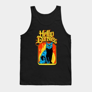 Hello Darkness - Black Cat Tank Top